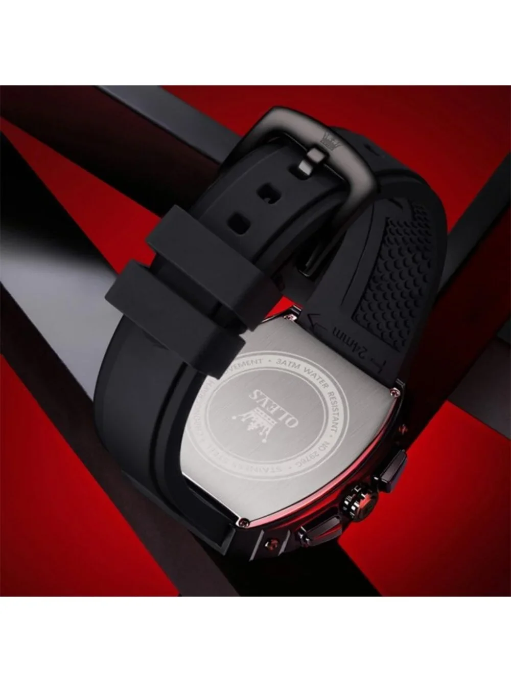 Luxury Large Face Men's Chronograph Watch | Waterproof Silicone Strap Gift Idea